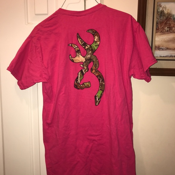 Browning Pink and Camouflage T-shirt - Picture 2 of 4